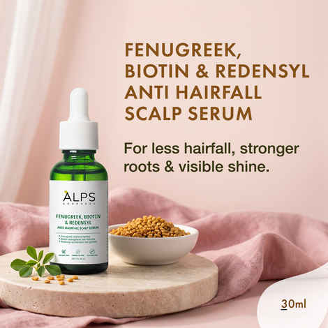Alps Goodness Anti Hairfall Scalp Serum with Fenugreek Biotin and Redensyl (30 ml) | Methi Hair Serum | Silicone & Sulphate Free | Hair Growth Serum For All Hair Types