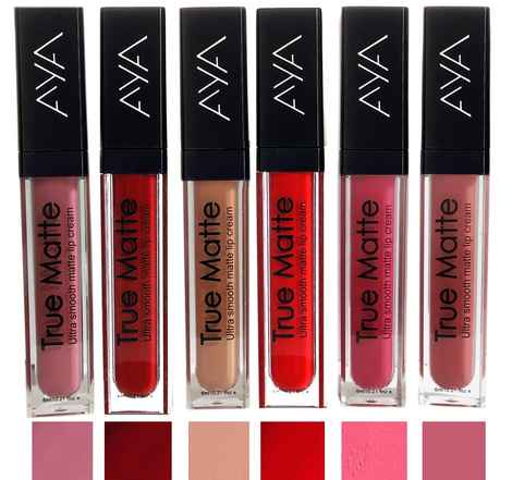 Buy AYA True Matte Liquid Lipstick, Ultra Smooth Matte Lip Cream (Set of 6) - Purplle