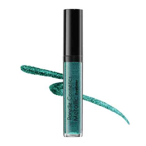 Buy Ronzille shimmer Metallic Glitter Eyeliner Turquoish Blue - Purplle