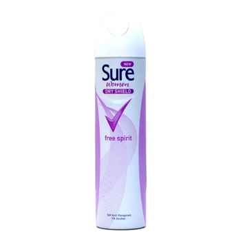 Buy Sure Women Dry Shield Anti Perspirant Deodorant Spray - Free Spirit (150 ml) - Purplle