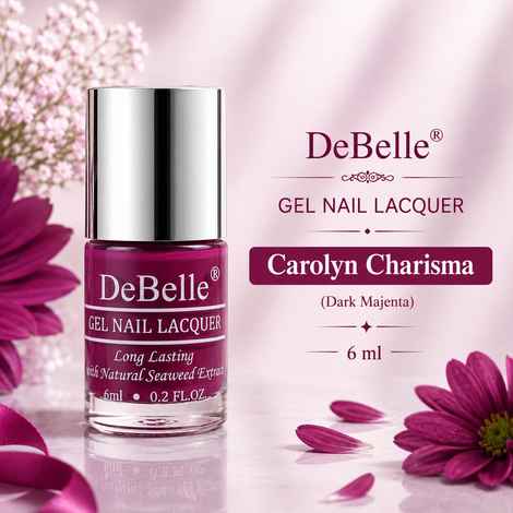 DeBelle Gel Nail Lacquer Carolyn Charisma (Dark Majenta) - (6 ml)