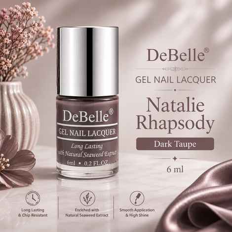 Buy DeBelle Gel Nail Lacquer Natalie Rhapsody (Dark Taupe) - (6 ml) - Purplle