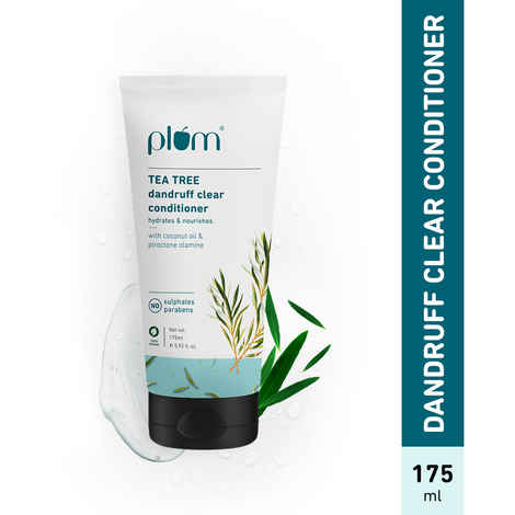 Buy Plum Tea Tree Dandruff Clear Conditioner I For All hair Types a€“ Dandruff Control | Sulphate Free | Paraben- Free I 100% Vegan - Purplle