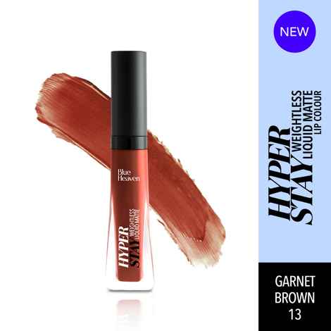 Buy Blue Heaven Hyperstay Weightless Liquid Matte Lipcolor, Garnet Brown -13, 6ml - Purplle