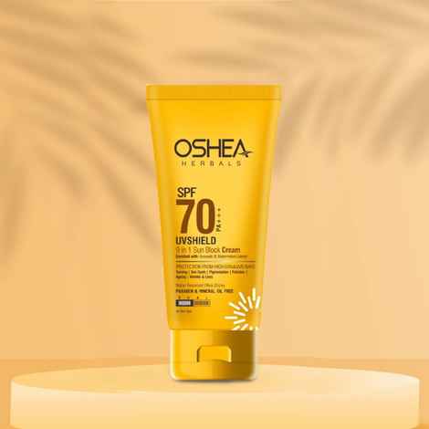 Buy Oshea Herbals UVSHIELD 9 In 1 Sun Block Cream SPF-70 PA+++ - 60 gm - Purplle