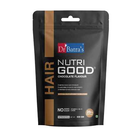 Buy Dr Batra’s Nutri Good Chocolate for Hair Care. Improves Hair Growth. Fights Hair Loss. Prevent Damage. Contains Brahmi, Aloe Vera Extracts. No Added Sugar. Suitable For Men, Women. 830 G. - Purplle