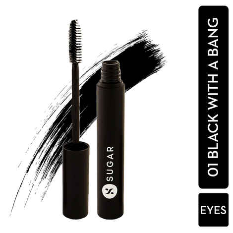 Buy SUGAR Cosmetics Lash Mob Limitless Mascara - 01 Black With A Bang (Black) Eye Lash Protection, Black, Highly Pigmented. - Purplle