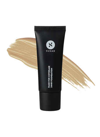 Buy SUGAR Cosmetics Rage For Coverage 24Hr Foundation | Full Coverage | Matte Finish I Creamy Formula | 25 ml - 35 Frappe - Purplle