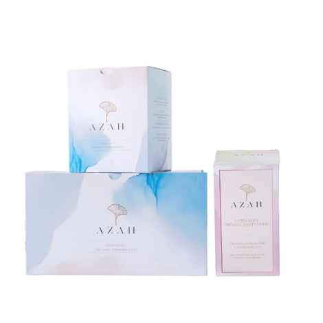 Buy Azah Rash free Sanitary pads + Ultra soft panty liners | Sanitary combo pack for women | Pack of 20 Regular + 20 XL (without disposable bags) organic cotton pads and 40 liners | Made Safe Certified - Purplle