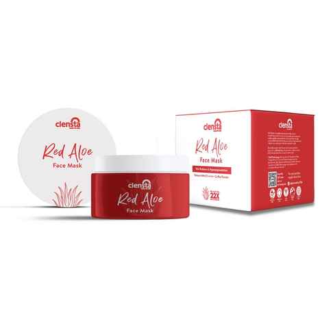 Buy Clensta Red Aloe Vera Face Mask|with 1 % Natural AHA and Coffee| Detan and Skin Glow | Cleanses Pollution and Impurities| For All Men and Women - Purplle
