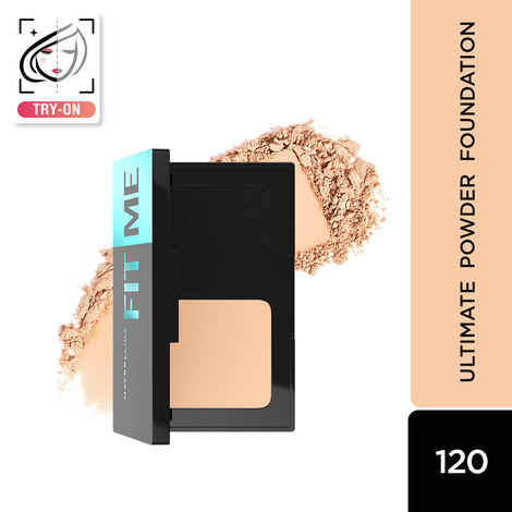 Buy Maybelline New York Fit MeA Matte + PorelessA Powder Foundation,A SPF 44, PA++++,A Shade 120 9 gm - Purplle