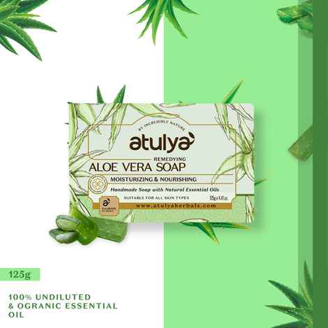 Buy Atulya Aloe Vera Soap 75 gm - Purplle