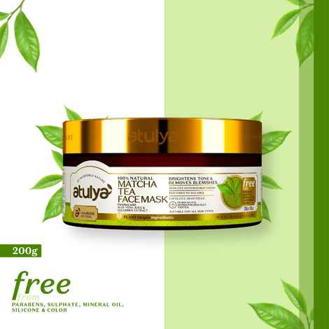 Buy Atulya Matcha Tea Face Mask 200 gm - Purplle