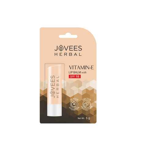 Buy Jovees Herbal Vitamin E Lip Balm with SPF 15 | 24 Hour Hydration | Rejuvenates Dry and Chapped Lips | Gives Soft and Supple Lips 5gm - Purplle