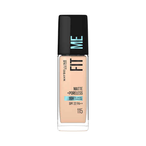 Maybelline New York Fit Me Matte+Poreless Liquid Foundation, 115 Ivory, (30 ml)