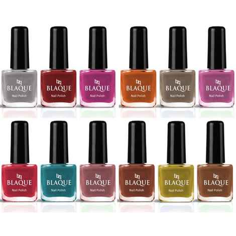Buy bq BLAQUE Non Toxic Ultra Lasting Super Glow Nail Polish Set of 12 Pcs (#207) - Purplle