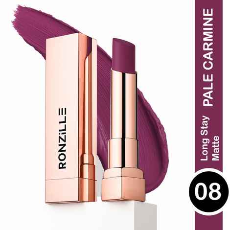 Buy Ronzille RC Long Stay Creamy Matte Lipstick With Intense Colour -08 - Purplle