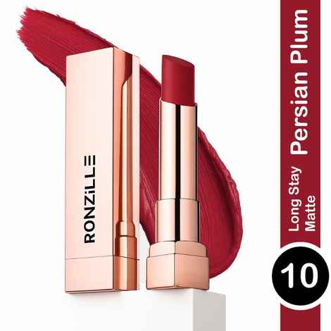 Buy Ronzille RC Long Stay Creamy Matte Lipstick With Intense Colour -10 - Purplle