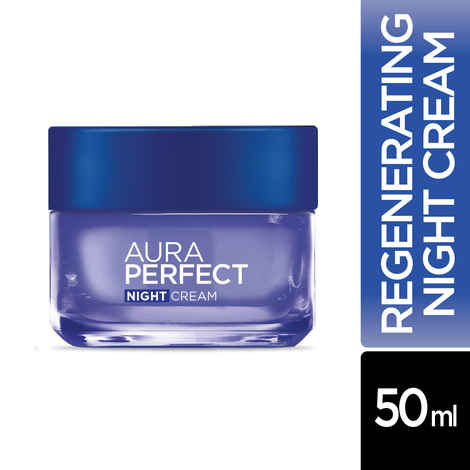 Buy L'Oreal Paris Aura PerfectAA Night CreamAA for radiant glow |AA Face Cream with Vitamin C , Vitamin EAA &AA Tourmaline GemstoneAA | For all skin types 50 ml - Purplle