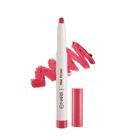 Buy MARS Retractable Poppins Long Lasting Lip Crayon | Matte Finish | Smudge Proof & Kiss Proof Crayon Lipstick for Women (1.3 gm) (16-PINK PICNIC) - Purplle