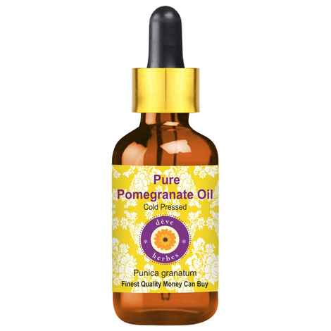Buy Deve Herbes Pure Pomegranate Oil (Punica granatum) with Glass Dropper Natural Therapeutic Grade Cold Pressed 5ml - Purplle