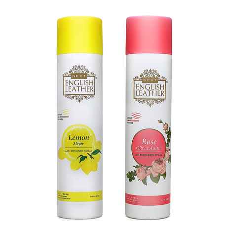 Buy NEXT English Leather Lemon Meyer and ROSE-Olivia Austin Air and Room Freshener Spray for Home and Office - 220ML (pack of 2) - Purplle
