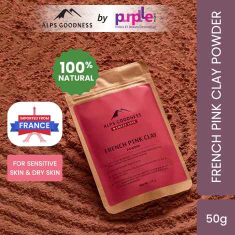 Buy Alps Goodness French Pink Clay (50 gm)| 100% Natural Powder | Exfoliating Mask for face | Clay Mask for Sensitive Skin I Detoxifying - Purplle