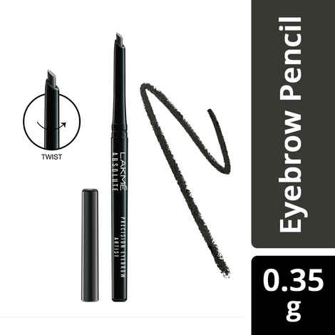 Buy Lakme Absolute Precision Eye Artist Eyebrow Pencil - Natural Black (0.35 gm) - Purplle