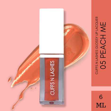 Buy Cuffs N Lashes Lip Gloss, Peach Me, 05 - 6 ml - Purplle