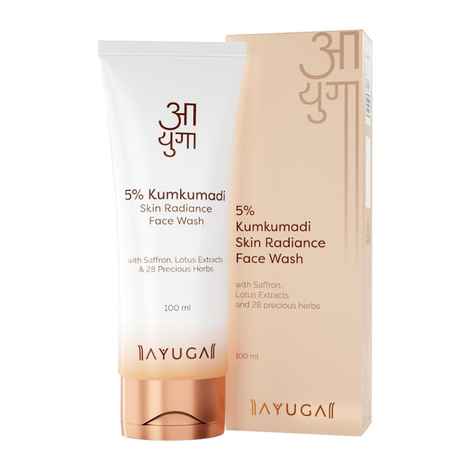 Buy Ayuga 5% Kumkumadi Skin Radiance Face Wash with Saffron & Lotus Extracts 100ml - Purplle