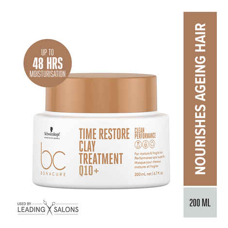 Buy Schwarzkopf Professional Bonacure Time Restore Clay Treatment Mask with Q10+ | For Mature Hair | 200 ml - Purplle