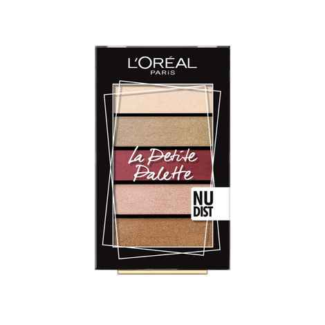 Buy L'Oreal Paris Eyeshadow Palette, Mini-Sized, High Pigmentation, Highly Blendable Shades, La Petite, Nudist (4 gm) - Purplle