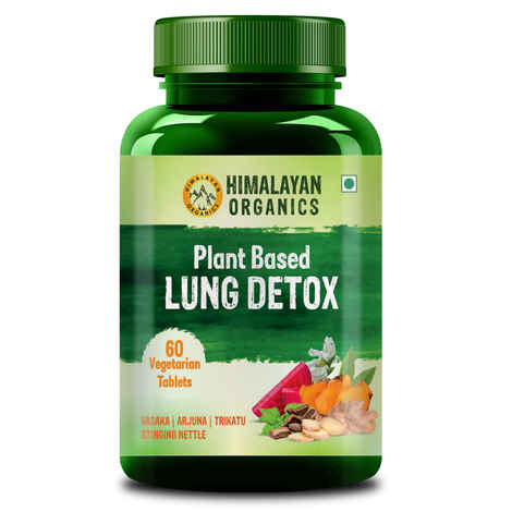Buy Himalayan Organics Lung Detox | Cleanse Purify | Arjuna & Vasaka Leaf | Respiratory Support | Plant Based Herbal Supplement - 60 Tablets - Purplle