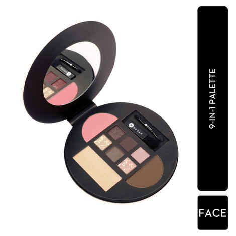 Buy SUGAR Cosmetics Contour De Force Eyes And Face Palette | Pigmented, Long- lasting & Smudgeproof | Includes Blush, Bronzer, Highlighter and 6 Eyeshadow shades - 03 Cool Conquest | 20.3 gm - Purplle