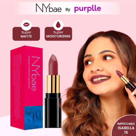 Buy NY Bae Super Matte Lipstick Nude - Impeccable Isabella 15 - Purplle