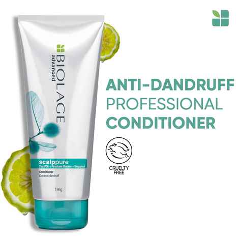 Buy Biolage Professional Scalppure Anti-Dandruff Conditioner, Removes Visible Flakes From 1st Use, Enriched With Bergamot, Cruelty-Free, 196 gm - Purplle