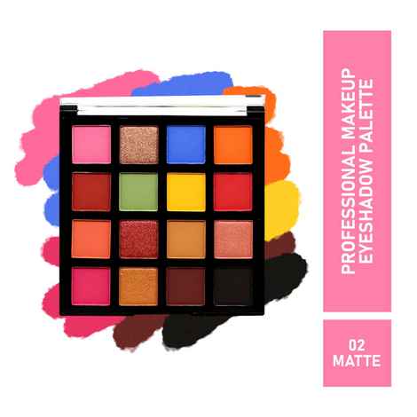 Buy Half N Half Professional Makeup kit, 16 Colours Eyeshadow Matte Multicolour Palette 02 (18 gm) - Purplle