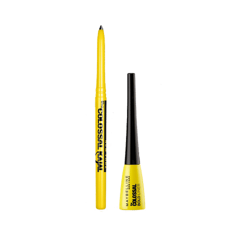 Maybelline New York Colossal Bold Liner & Colossal Kajal Combo Pack - Eye Essential Kit That Includes Smudge-proof, Waterproof Eyeliner & Kajal With 24Hr Long Lasting Power