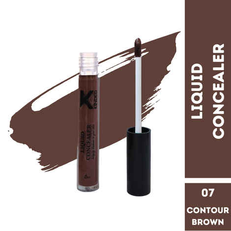 Buy KINDED Liquid Concealer for Face Makeup Full Coverage Colour Corrector Contour Waterproof HD Pro Master Series for Dry & Oily Skin Acne Dark Circles Dark Spots (Creamy Matte, Contour Brown, 6 ml) - Purplle