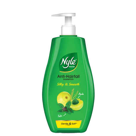 Buy Nyle Naturals Silky and Smooth Anti Hairfall Shampoo, With Tulsi And Amla,Gentle and soft shampoo , PH balanced and Paraben free, 1L - Purplle