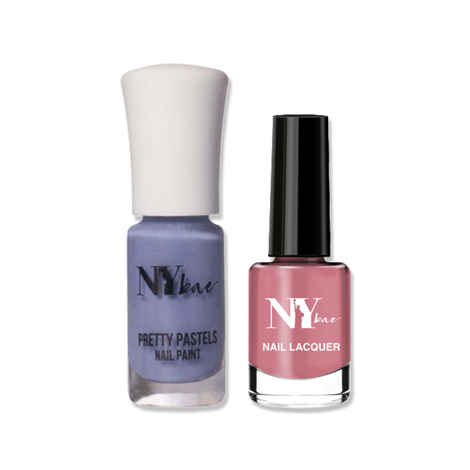Buy NY Bae Nail Paint Combo | Blue Hyacinth & Pepperoni Pizza Combo of 2 - Purplle