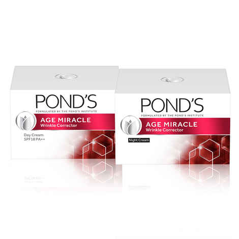 Buy Ponds Age Miracle Wrinkle Corrector Day Cream + Night Cream Combo - Purplle