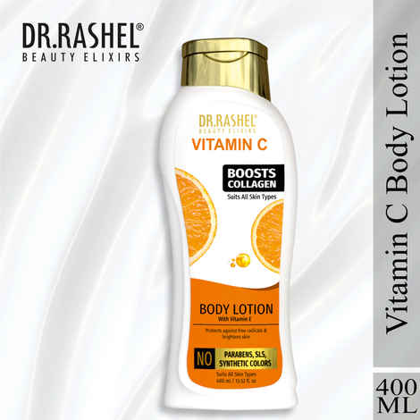 Buy Dr.Rashel Vitamin C Boosts Collagen Body Lotion Suits All Skin Types (400 ml) - Purplle