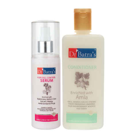 Buy Dr.Batra`s Hair Fall Control Serum-125 ml and Conditioner - 200 ml - Purplle