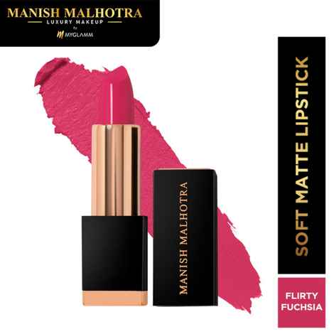Buy Manish Malhotra Beauty By MyGlamm Soft Matte Lipstick-Flirty Fuchsia-4 gm - Purplle