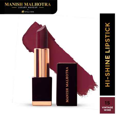 Buy Manish Malhotra Beauty By MyGlamm Hi-Shine Lipstick-Vintage Wine-4 gm - Purplle
