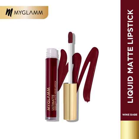 Buy MyGlamm Ultimatte Long Stay Matte Liquid Lipstick-Wine Babe (2.5 ml) - Purplle