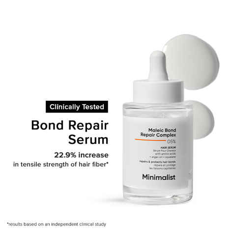 Minimalist Maleic Bond Repair Complex 5% Hair Serum with Amino acids, Argan oil & Squalane 50 ml