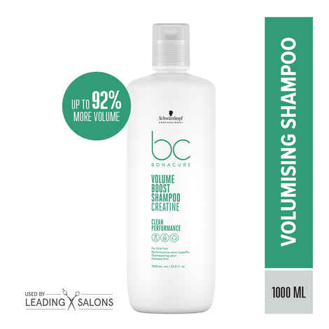Buy Schwarzkopf Professional Bonacure Volume Boost shampoo with Creatine | For Fine Hair (1000 ml) - Purplle