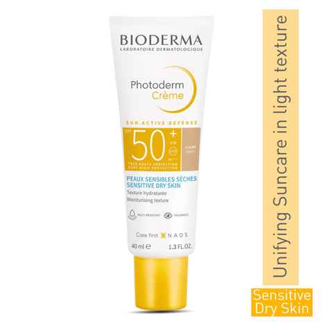 Buy Bioderma Photoderm CremeA Claire Light SPF 50+ Sunscreen Cream Sensitive Dry Skin, 40 ml - Purplle
